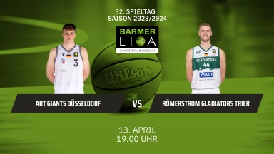 ProA: ART Giants Düsseldorf vs. RÖMERSTROM Gladiators Trier