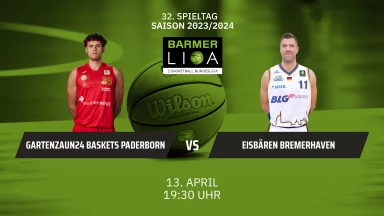 ProA: Gartenzaun24 Baskets Paderborn vs. Eisbären Bremerhaven