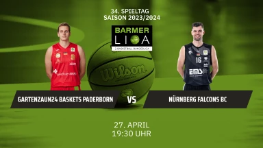 ProA: Gartenzaun24 Baskets Paderborn vs. Nürnberg Falcons BC