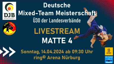Matte 4 - Deutsche Judo Mixed-Team Meisterschaft der Ü30 - 14.04.2024 - Nürburg