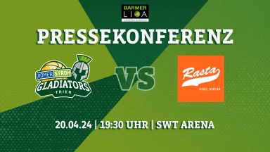 Pressekonferenz RÖMERSTROM Gladiators Trier vs. RASTA Vechta II