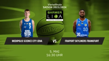 ProA Playoffs: Medipolis SC Jena vs. FRAPORT SKYLINERS - Spiel 2