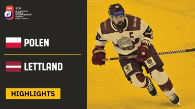 Eishockey WM 2024 | Polen vs. Lettland | Die Highlights des 2. Spieltags