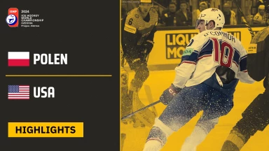 Eishockey WM 2024 | Polen vs. USA | Die Highlights des 8. Spieltags