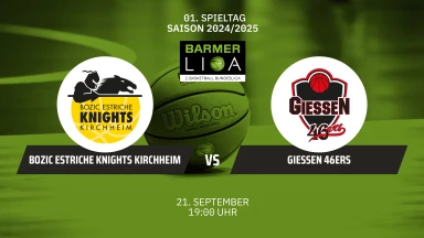 ProA: Bozic Estriche Knights Kirchheim vs. GIESSEN 46ers