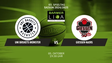 ProA: Uni Baskets Münster vs. GIESSEN 46ers