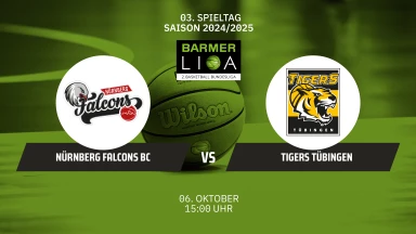 ProA: Nürnberg Falcons BC vs. Tigers Tübingen