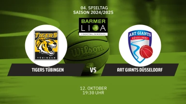 ProA: Tigers Tübingen vs. ART Giants Düsseldorf