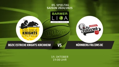 ProA: Bozic Estriche Knights Kirchheim vs. Nürnberg Falcons BC