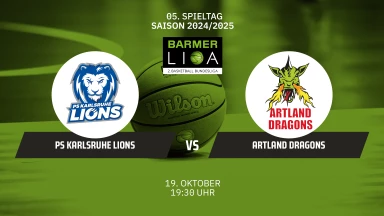 ProA: PS Karlsruhe LIONS vs. Artland Dragons