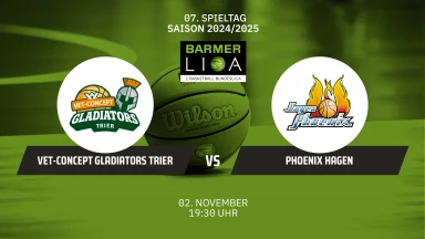 ProA: VET-CONCEPT Gladiators Trier vs. Phoenix Hagen