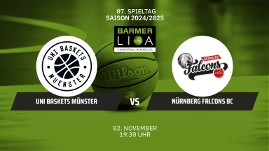 ProA: Uni Baskets Münster vs. Nürnberg Falcons BC