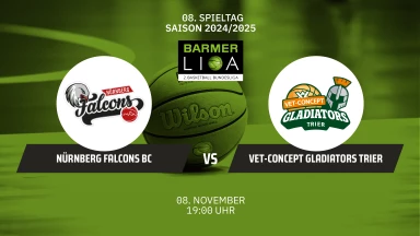 ProA: Nürnberg Falcons BC vs. VET-CONCEPT Gladiators Trier