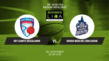 ProA: ART Giants Düsseldorf vs. HAKRO Merlins Crailsheim