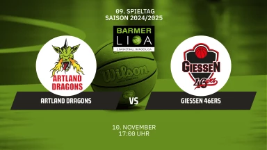 ProA: Artland Dragons vs. GIESSEN 46ers