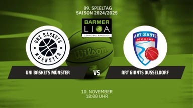 ProA: Uni Baskets Münster vs. ART Giants Düsseldorf