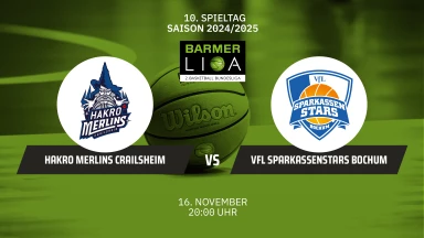 ProA: HAKRO Merlins Crailsheim vs. VfL SparkassenStars Bochum