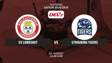 Testspiel DEL2: EV Landshut vs. Straubing Tigers