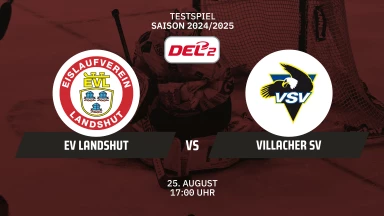 Testspiel DEL2: EV Landshut vs. Villacher SV