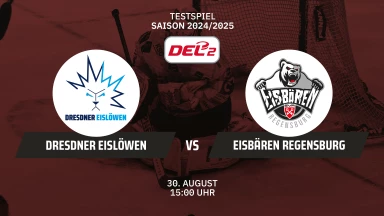 Testspiel DEL2: Dresdner Eislöwen vs. Eisbären Regensburg