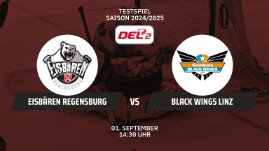Testspiel DEL2: Eisbären Regensburg vs. Black Wings Linz
