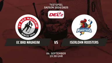 Testspiel DEL2: EC Bad Nauheim vs. Iserlohn Roosters