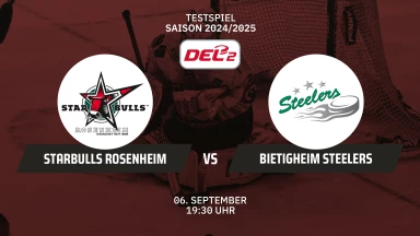 Testspiel DEL2: Starbulls Rosenheim vs. Bietigheim Steelers
