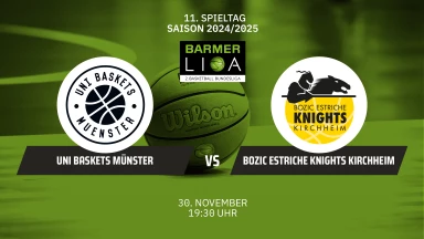 ProA: Uni Baskets Münster vs. Bozic Estriche Knights Kirchheim