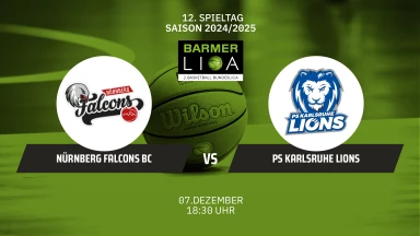 ProA: Nürnberg Falcons BC vs. PS Karlsruhe LIONS