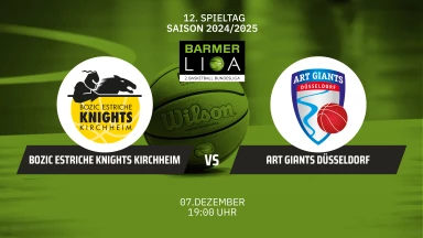 ProA: Bozic Estriche Knights Kirchheim vs. ART Giants Düsseldorf