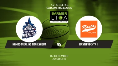 ProA: HAKRO Merlins Crailsheim vs. RASTA Vechta II