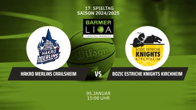 ProA: HAKRO Merlins Crailsheim vs. Bozic Estriche Knights Kirchheim
