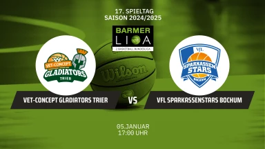 ProA: VET-CONCEPT Gladiators Trier vs. VfL SparkassenStars Bochum