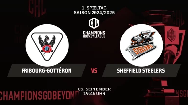 CHL: Fribourg-Gottéron vs. Sheffield Steelers - Hauptrunde
