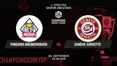 CHL: Pinguins Bremerhaven vs. Genève-Servette - Hauptrunde kommentiert von Constantin Eckner