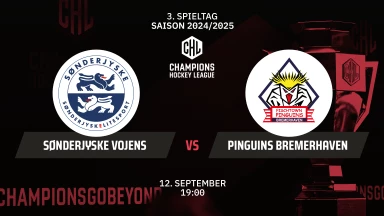 CHL: SønderjyskE Vojens vs. Pinguins Bremerhaven - Hauptrunde kommentiert von Tobi Fischbeck