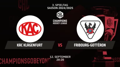 CHL: KAC Klagenfurt vs. Fribourg-Gottéron - Hauptrunde