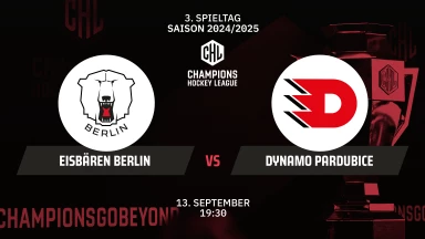 CHL: Eisbären Berlin vs. Dynamo Pardubice - Hauptrunde kommentiert von Christoph Fetzer