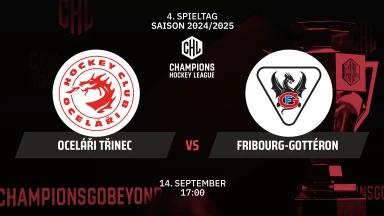 CHL: Oceláři Třinec vs. Fribourg-Gottéron - Hauptrunde