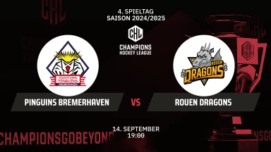 CHL: Pinguins Bremerhaven vs. Rouen Dragons - Hauptrunde kommentiert von Christoph Fetzer