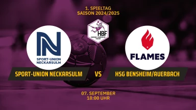 HBF: Sport-Union Neckarsulm vs. HSG Bensheim/Auerbach
