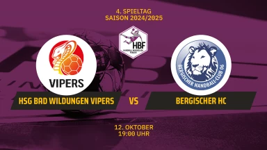 2. HBF: HSG Bad Wildungen Vipers vs. Bergischer HC