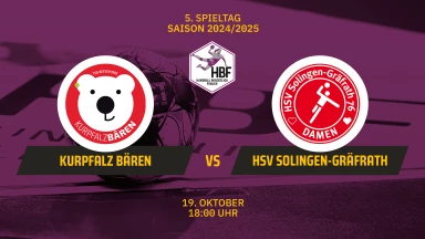 2. HBF: Kurpfalz Bären vs. HSV Solingen-Gräfrath 76
