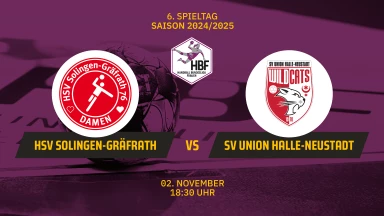 2. HBF: HSV Solingen-Gräfrath 76 vs. SV Union Halle-Neustadt