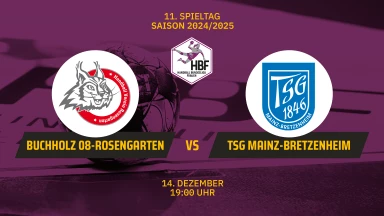 2. HBF: HL Buchholz 08-Rosengarten vs. TSG Mainz-Bretzenheim