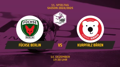 2. HBF: Füchse Berlin vs. Kurpfalz Bären