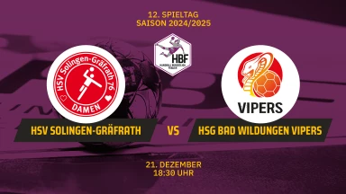 2. HBF: HSV Solingen-Gräfrath 76 vs. HSG Bad Wildungen Vipers