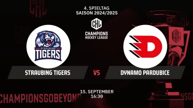 CHL: Straubing Tigers vs. Dynamo Pardubice - Hauptrunde kommentiert von Constantin Eckner