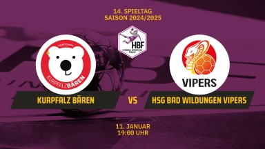 2. HBF: Kurpfalz Bären vs. HSG Bad Wildungen Vipers