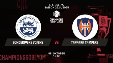 CHL: SønderjyskE Vojens vs. Tappara Tampere - Hauptrunde
